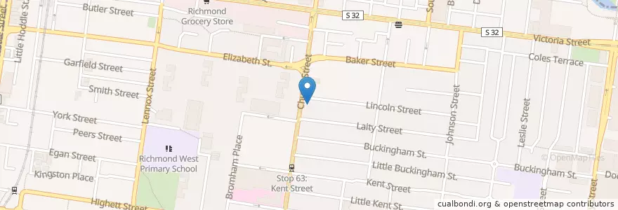 Mapa de ubicacion de Station 59 en 오스트레일리아, Victoria, City Of Yarra.
