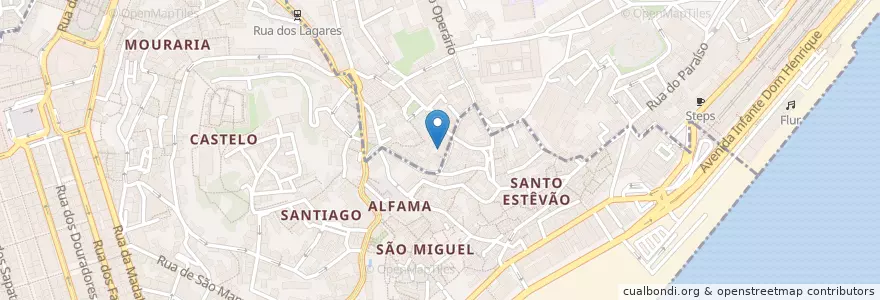 Mapa de ubicacion de Cultura portuguesa cafe en Portogallo, Lisbona, Grande Lisboa, Lisbona, Santa Maria Maior.