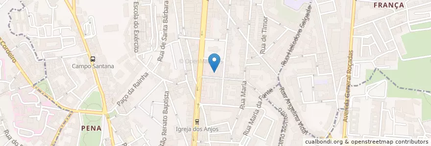 Mapa de ubicacion de Electrico cafe en 葡萄牙, Área Metropolitana De Lisboa, Lisboa, Grande Lisboa, 里斯本.