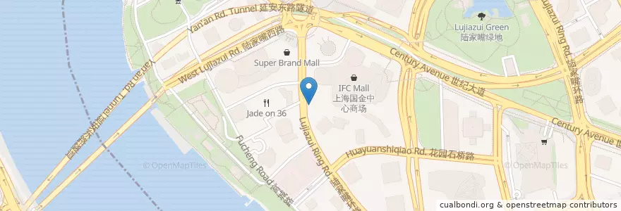 Mapa de ubicacion de PizzaExpress en China, Shanghai, Pudong.