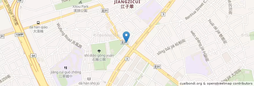Mapa de ubicacion de 中國信託商業銀行 en Taiwan, 新北市, 板橋區.