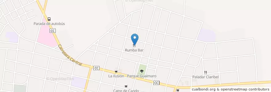 Mapa de ubicacion de Rumba Bar en Cuba, Camagüey, Guáimaro, Ciudad De Guaimaro.