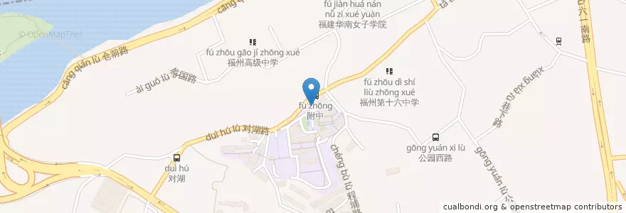 Mapa de ubicacion de 中国建设银行 en Cina, Fujian, Fuzhou, Distretto Di Cangshan.