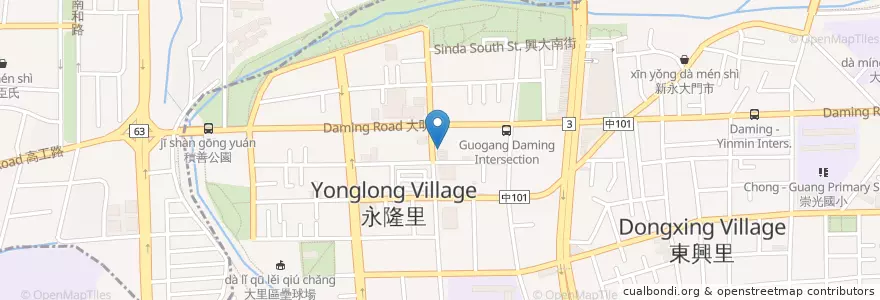 Mapa de ubicacion de Mingzhuan Tea and Food en Taiwan, Taichung, Dali District.