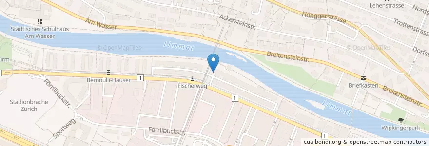 Mapa de ubicacion de Limmatwest en Suíça, Zurique, Bezirk Zürich, Zürich.