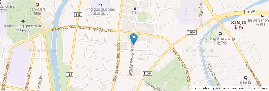 Mapa de ubicacion de 一樂拉麵 en تایوان, 桃園市, 中壢區.