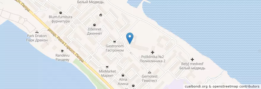 Mapa de ubicacion de травмотологическое отделение en Россия, Северо-Кавказский Федеральный Округ, Дагестан.