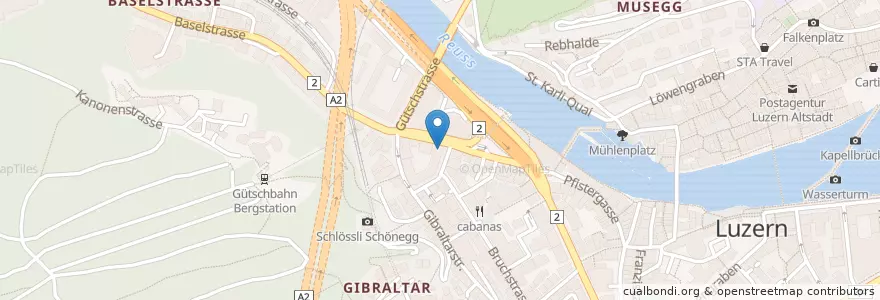 Mapa de ubicacion de B.H.M.S Business & Hotel Management School en Schweiz/Suisse/Svizzera/Svizra, Luzern, Luzern.