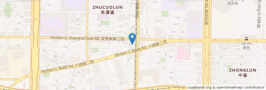 Mapa de ubicacion de 台北富邦商業銀行 en 臺灣, 新北市, 臺北市, 松山區.