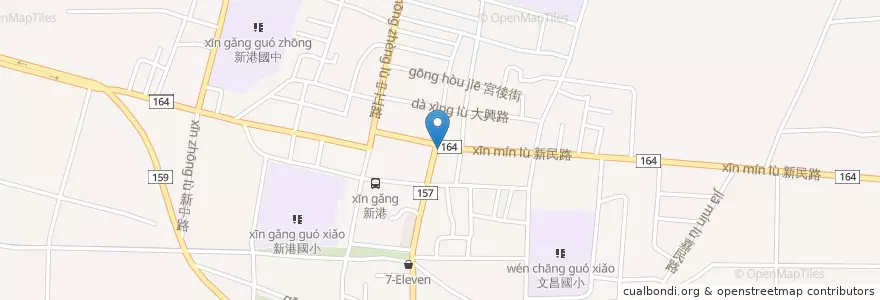 Mapa de ubicacion de 正老元祖新港飴 en Тайвань, Тайвань, Цзяи, 新港鄉.