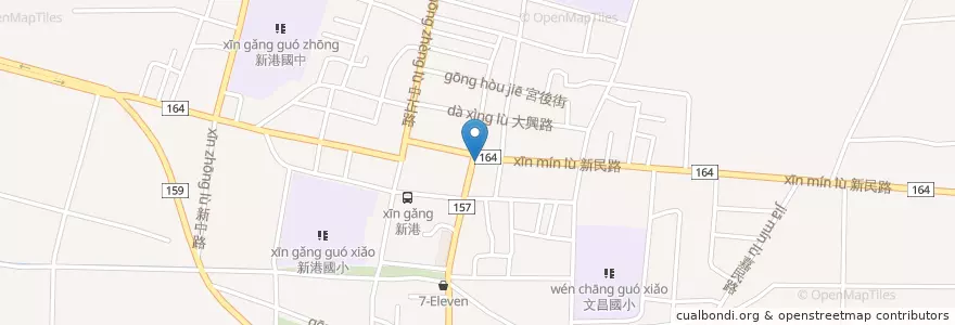 Mapa de ubicacion de 老楊方塊酥 en Taiwan, Taiwan Province, Chiayi County, Xingang Township.