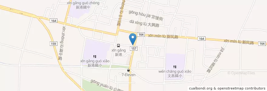 Mapa de ubicacion de 白面東楊桃汁 en Тайвань, Тайвань, Цзяи, 新港鄉.