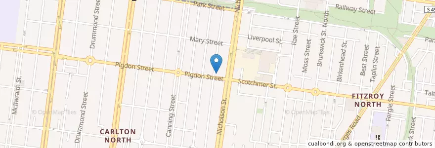 Mapa de ubicacion de Bar Nothing Noir Lounge en Australia, Victoria, City Of Yarra.