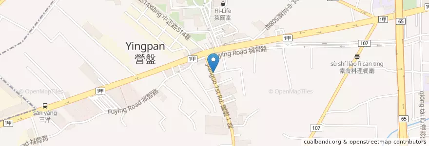 Mapa de ubicacion de 阿山哥炒麵舖 en 타이완, 신베이 시, 신좡 구.