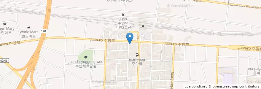 Mapa de ubicacion de 이디야 (Ediya) en Korea Selatan, 인천, 미추홀구.