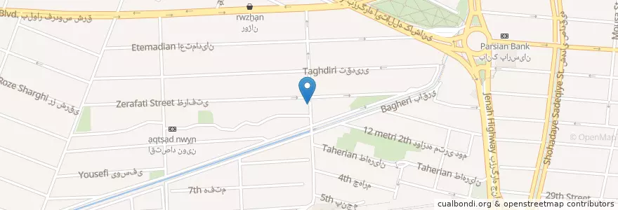 Mapa de ubicacion de رستوران سلف سرویس en Irán, Teherán, شهرستان تهران, Teherán, بخش مرکزی شهرستان تهران.