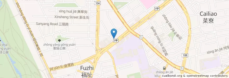 Mapa de ubicacion de 臺灣銀行 en 타이완, 신베이 시.