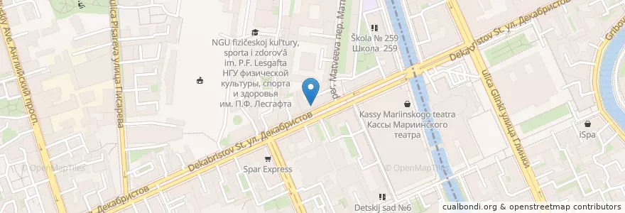 Mapa de ubicacion de 1818 en Rusia, Северо-Западный Федеральный Округ, Ленинградская Область, Санкт-Петербург, Адмиралтейский Район.
