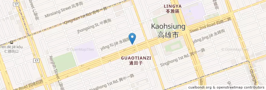 Mapa de ubicacion de 日光徐徐四維店 en Тайвань, Гаосюн, 苓雅區.