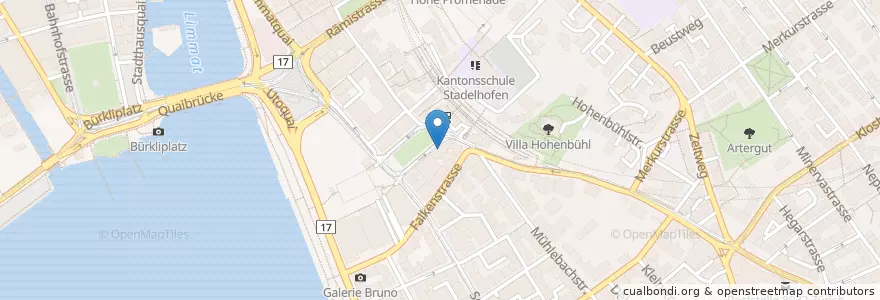 Mapa de ubicacion de Dr. Andres Apotheke Stadelhofen en Zwitserland, Zürich, Bezirk Zürich, Zürich.