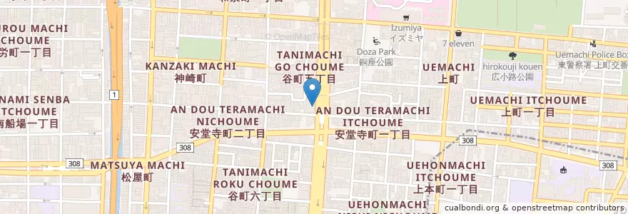 Mapa de ubicacion de 三菱UFJ銀行 en 日本, 大阪府, 大阪市, 中央区.