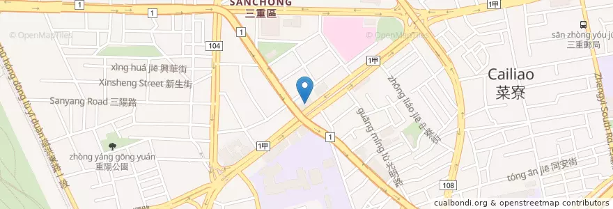 Mapa de ubicacion de 中油菜寮站 en Taiwan, 新北市.