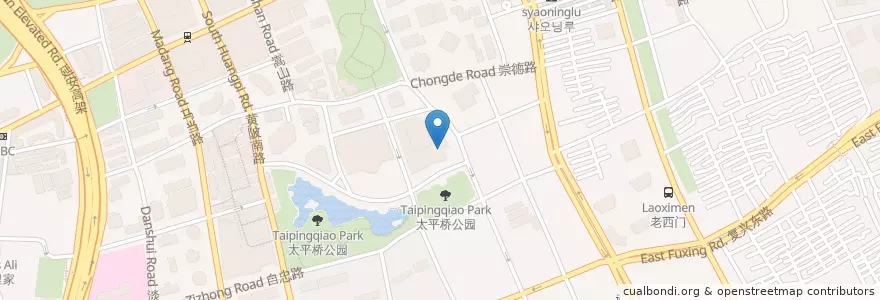 Mapa de ubicacion de Starbucks en 中国, 上海市, 黄浦区.