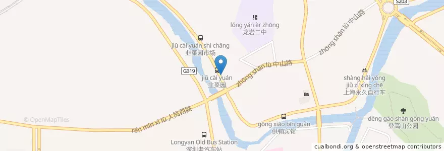 Mapa de ubicacion de 中银大厦 en China, Fujian, Longyan City, Xinluo District.