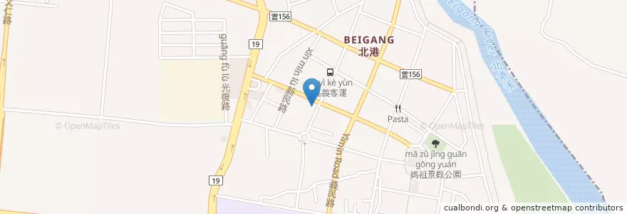 Mapa de ubicacion de 台灣企銀 en Taiwan, 臺灣省, Condado De Chiayi, 北港鎮.
