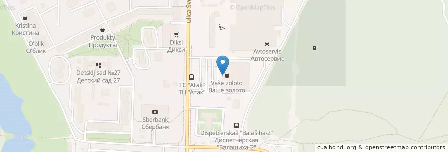 Mapa de ubicacion de Финский бургер en Russie, District Fédéral Central, Oblast De Moscou, Городской Округ Балашиха.