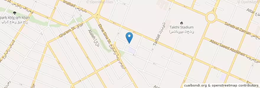 Mapa de ubicacion de مطب کتر فریده انصاری en イラン, ラザヴィー・ホラーサーン, شهرستان مشهد, مشهد, بخش مرکزی شهرستان مشهد.