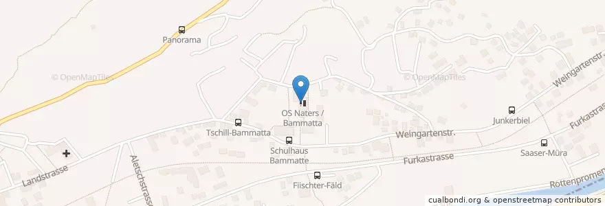 Mapa de ubicacion de OS Naters / Bammatta en Suíça, Valais/Wallis, Brig, Naters.