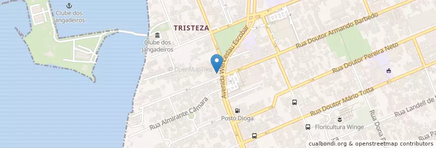 Mapa de ubicacion de Bradesco en Brasil, Región Sur, Río Grande Del Sur, Región Metropolitana De Porto Alegre, Região Geográfica Intermediária De Porto Alegre, Região Geográfica Imediata De Porto Alegre, Porto Alegre.