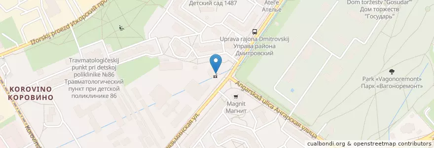Mapa de ubicacion de Домино’c Пицца en Rússia, Distrito Federal Central, Москва, Северный Административный Округ, Дмитровский Район.