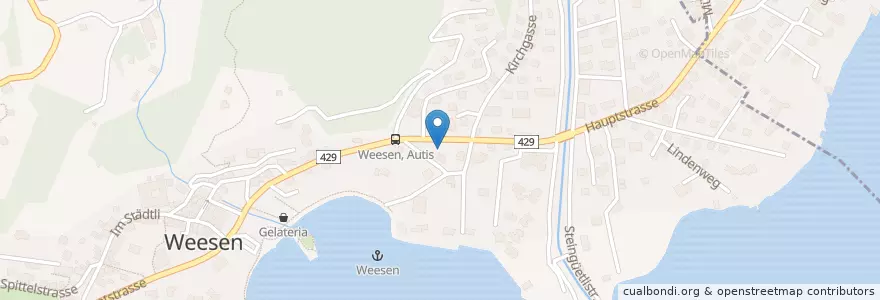 Mapa de ubicacion de Bar-Bistro Elite en Schweiz/Suisse/Svizzera/Svizra, Sankt Gallen, Wahlkreis See-Gaster, Weesen.