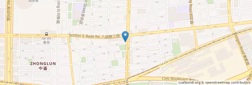 Mapa de ubicacion de 秦老師豆漿店 en 臺灣, 新北市, 臺北市, 松山區.