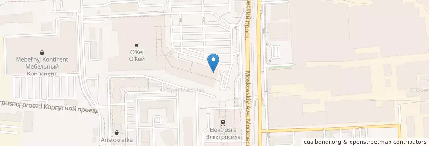 Mapa de ubicacion de Старбакс en Russland, Föderationskreis Nordwest, Oblast Leningrad, Sankt Petersburg, Moskauer Rajon, Округ Московская Застава.