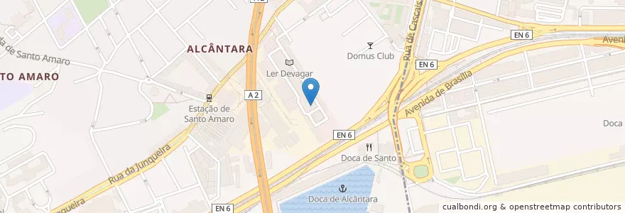Mapa de ubicacion de Rio Maravilha en 포르투갈, Área Metropolitana De Lisboa, Lisboa, Grande Lisboa, Alcântara.