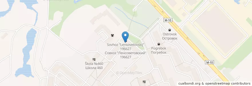 Mapa de ubicacion de Невис en Russie, District Fédéral Du Nord-Ouest, Oblast De Léningrad, Saint-Pétersbourg, Пушкинский Район, Шушары.