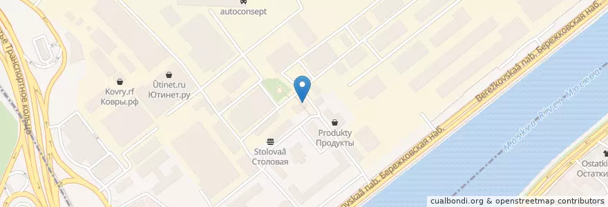 Mapa de ubicacion de ПроКофе en Rússia, Distrito Federal Central, Москва, Западный Административный Округ, Район Дорогомилово.