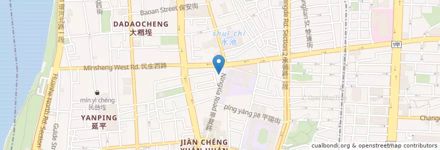 Mapa de ubicacion de 千歲宴 en Taïwan, Nouveau Taipei, Taipei, 大同區.