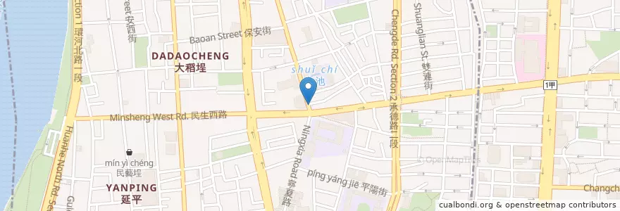 Mapa de ubicacion de 阿婆饭团 en تایوان, 新北市, تایپه, 大同區.