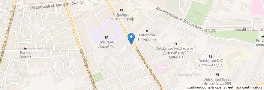 Mapa de ubicacion de Выборг банк en ロシア, 沿ヴォルガ連邦管区, ニジニ・ノヴゴロド州, ニジニ・ノヴゴロド管区.