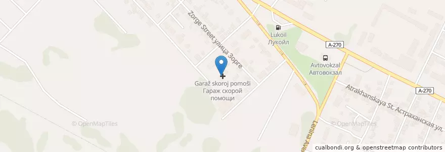 Mapa de ubicacion de Гараж скорой помощи en Russland, Föderationskreis Südrussland, Oblast Rostow, Городской Округ Новошахтинск.