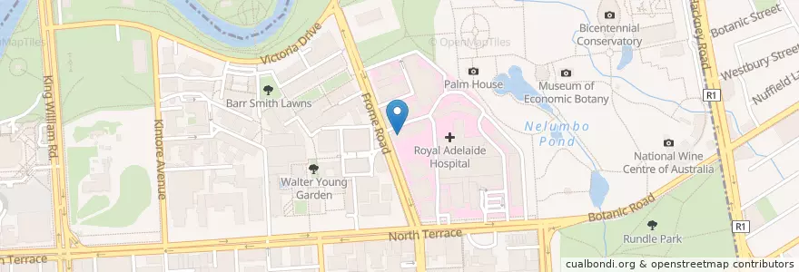 Mapa de ubicacion de café imvs en Australie, Australie Méridionale, Adelaide, Adelaide City Council.