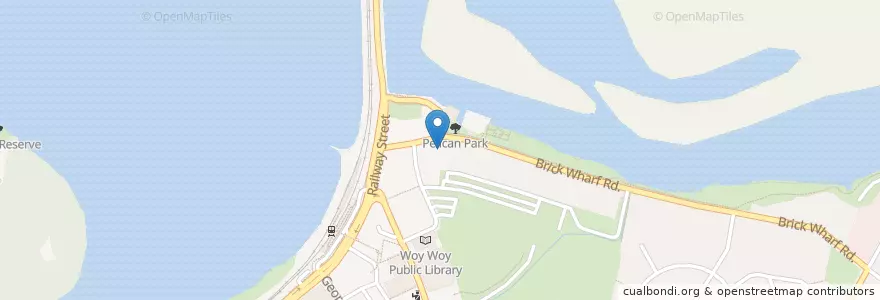 Mapa de ubicacion de The Old Woy Woy Hotel en Australia, New South Wales, Central Coast Council.