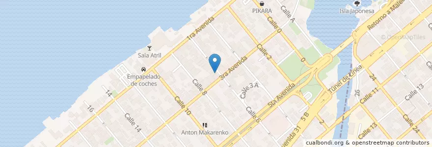 Mapa de ubicacion de Toros & Tapas en キューバ, La Habana.