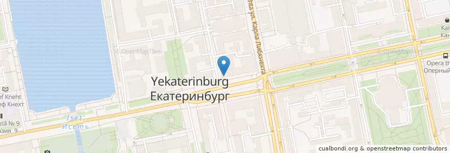 Mapa de ubicacion de KFC en Rusland, Уральский Федеральный Округ, Свердловская Область, Городской Округ Екатеринбург.