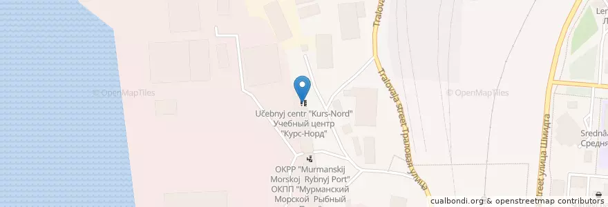Mapa de ubicacion de Учебный центр "Курс-Норд" en Rusia, Северо-Западный Федеральный Округ, Óblast De Múrmansk, Городской Округ Мурманск.