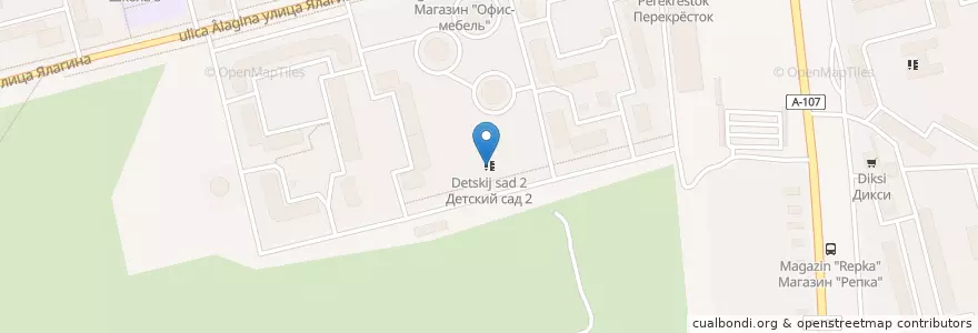 Mapa de ubicacion de Детский сад 2 en Rússia, Distrito Federal Central, Oblast De Moscou, Городской Округ Электросталь.